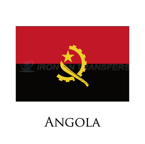 Angola flag Iron-on Stickers (Heat Transfers)NO.1813